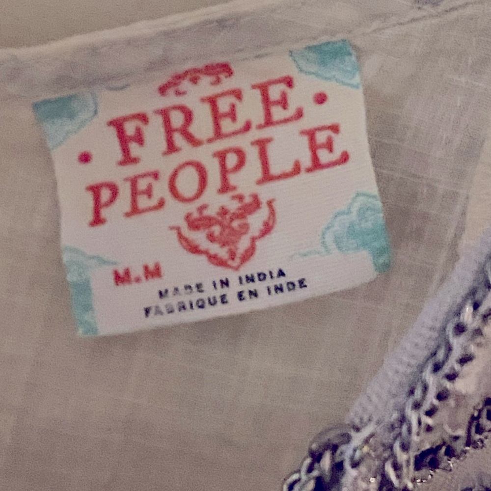 Free People Beaded Low Back Embellished Blouse - med - Picture 13 of 13